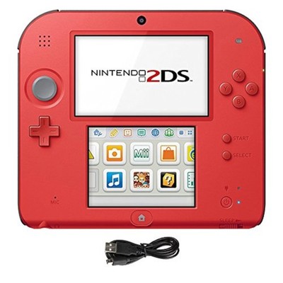 Nintendo 2DS Crimson Red 2 W/ Mario Kart 7 Console Portable System