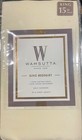 Wamsutta King Bedskirt 100% Cotton Split Corners 15 IN Drop Length 400 TC Ivory