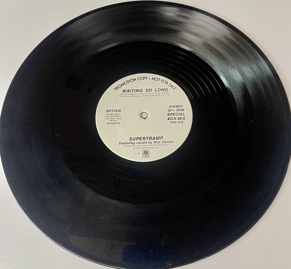 Supertramp – It's Raining Again - Maxi 12" 45rpm Promo - Image 3 of 4