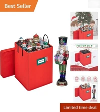 Elegant Christmas Nutcracker Storage Box - Holds 9 Nutcrackers Up to 16"