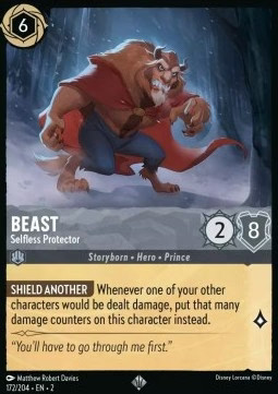 Lorcana Beast - Selfless Protector 2ROF-172 Super Rare Englisch Neu Foil
