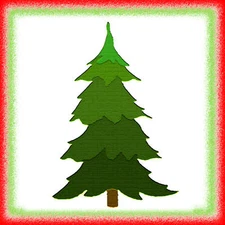 Sizzix Christmas Tree #2 large die #654987 Retail $15.99 Cuts Fabric! Retired