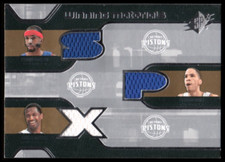2007-08 SPx Winning Materials Triples Hamilton Tayshaun Prince Antonio McDyess