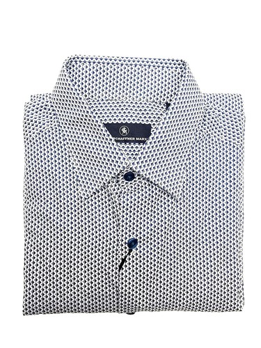 Chemise Hart Schaffner Marx Homme, 16 Regular, Manches Longues Rayée Bleu/jaune/blanc