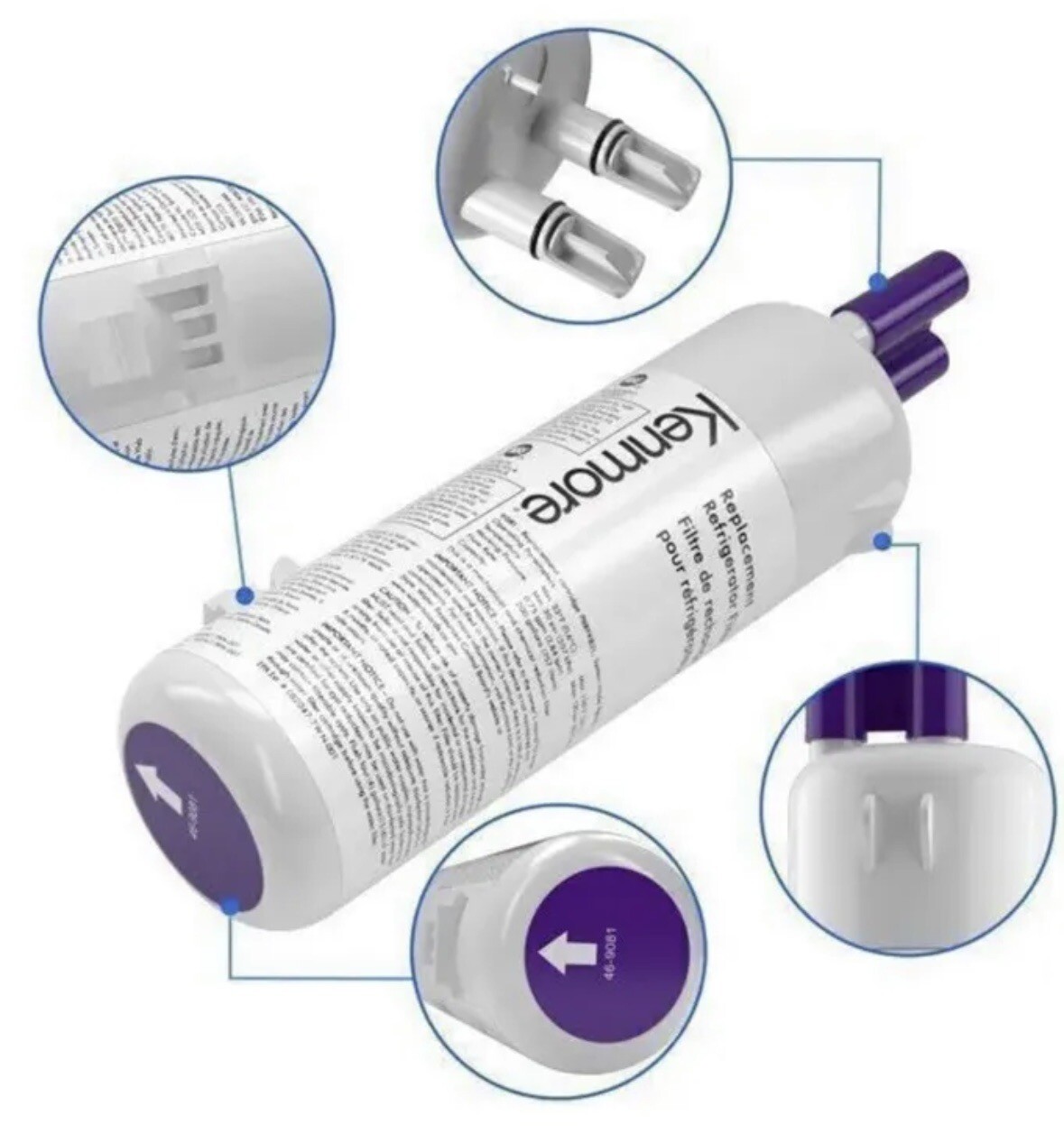 NEW 2Pack Kenmore 9081 Replacement Refrigerator Water Filter 469081 46