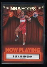 2024-25 NBA Hoops Bub Carrington Now Playing #4  Holo Rookie Insert Wizards