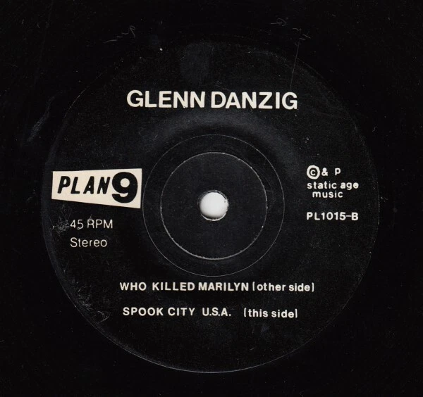 Glenn Danzig / Who Killed Marilyn? 1981 US 7in Black Vinyl Plan 9 Records PL1015 Foto 3 de 4