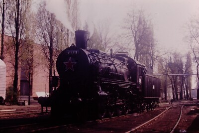 Ungarn MAV Budapest Dampflok 411118 Eisenbahn Dia Ref 1346 von 1982