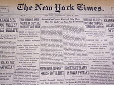 1932 JUNE 8 NEW YORK TIMES - ATLANTIC CITY EXPRESS WRECKED - NT 4015
