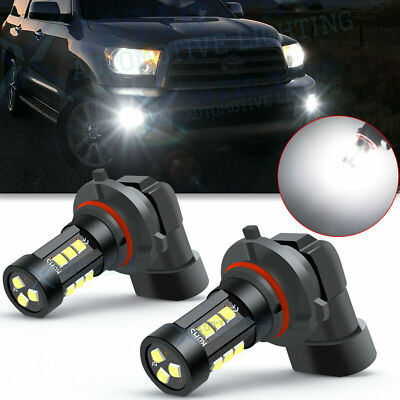 For Toyota Tundra Corolla 4Runner Prius LED Fog Light Bulbs 6000K White 9006 2x