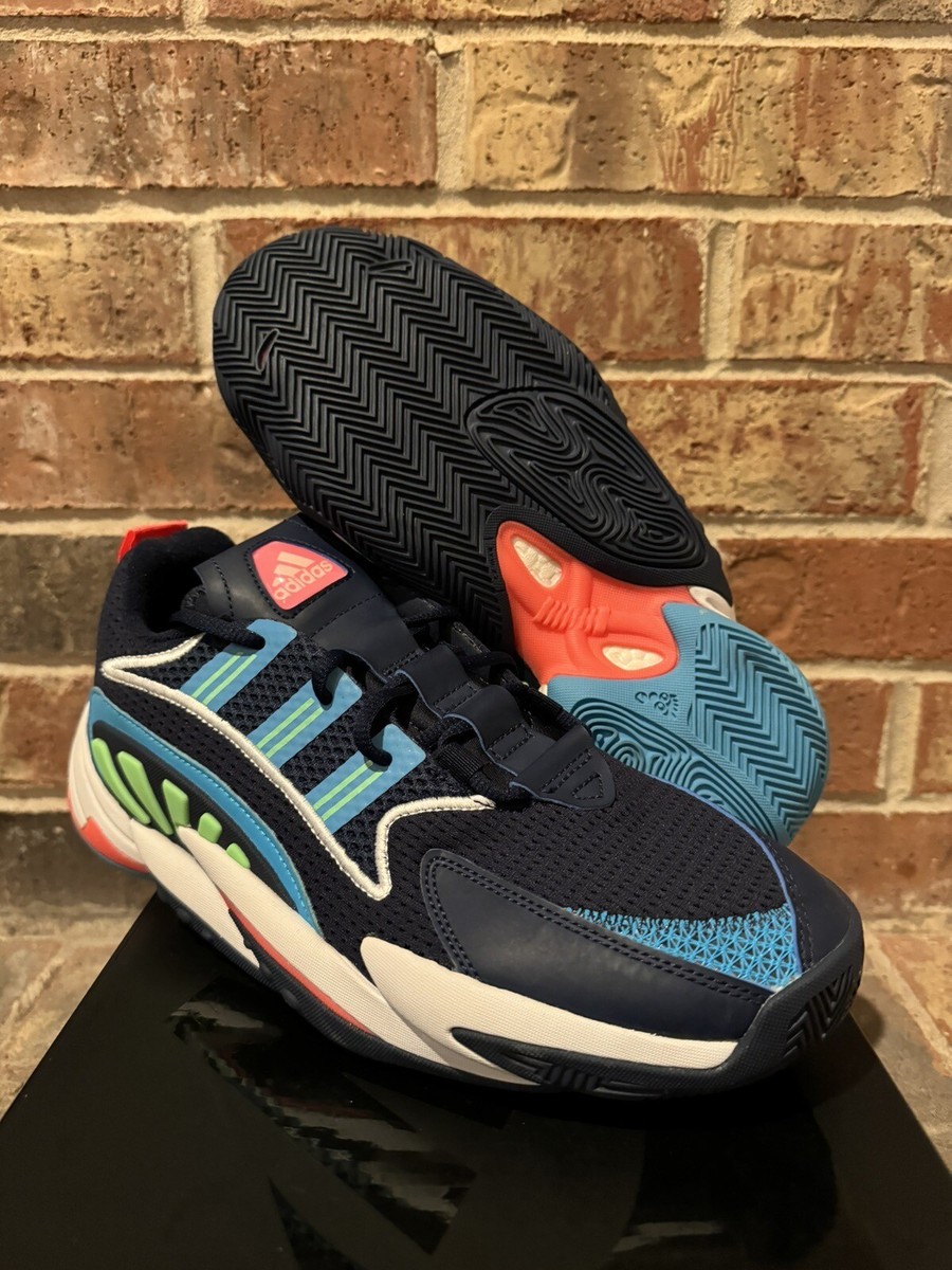 New 10.5 Adidas Crazy BYW 2.0 Blue Multi Color Basketball Sneakers