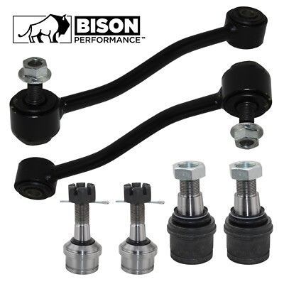 Bison Performance 6pc Front Sway Bar Link Ball Joint Kit For F-250 F-350 SD 4WD