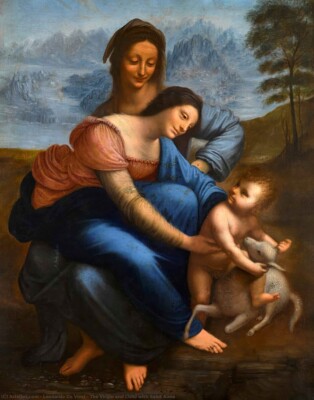 LEONARDO DA VINCI THE VIRGIN & CHILD WITH SAINT ANNE GICLEE PRINT FINE CANVAS