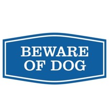 Fancy Beware of Dog Sign  Durable Material  Home Security Signs  Easy to I...