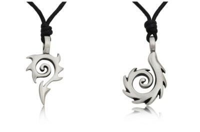 Stamm Maori Angeln Haken Silber Zinn Charm Halskette Anhänger Schmuck