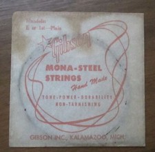 Antyk Vintage Nowy Stary Magazyn Gibson Mandolina "E" Stringi w oryginalnym opakowaniu