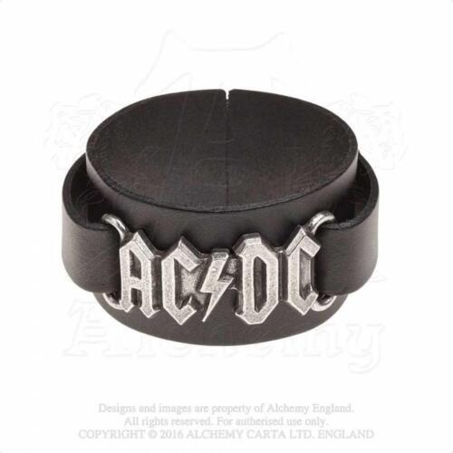 Alchemy Rocks - AC/Dc - 1977 Logo Leder Armband Metal Rock Angus - Afbeelding 1 van 1