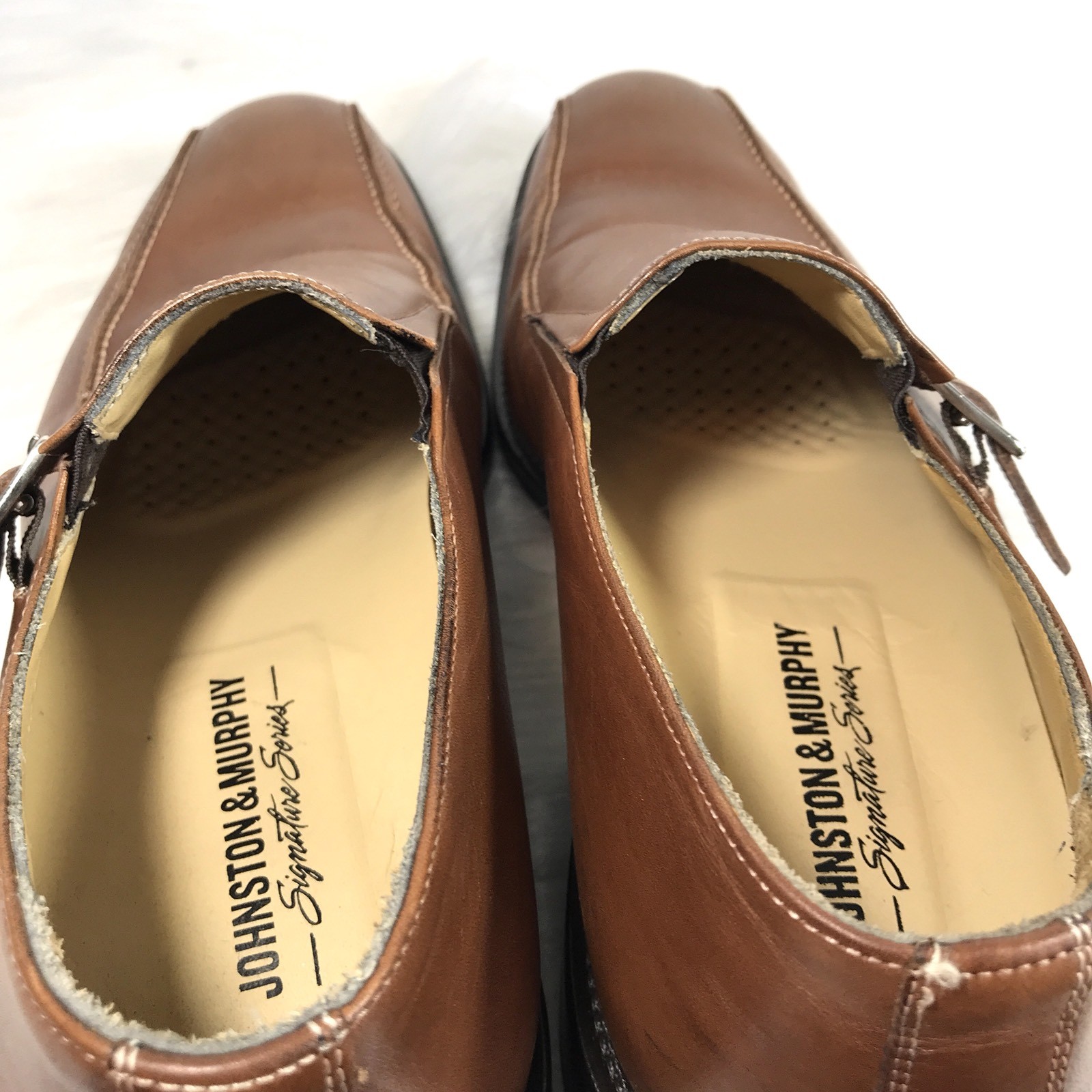 Johnston & Murphy Shoes Men’s 8M Brown Monk Strap… - image 9