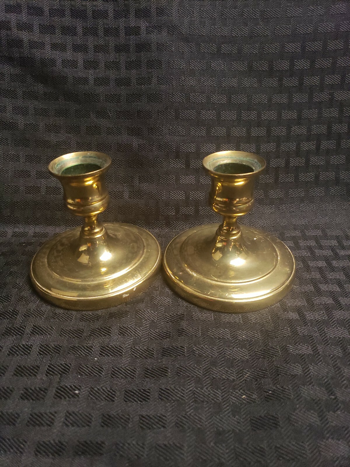 Ethan Allen Vintage Brass Candlesticks Pair 3" eBay