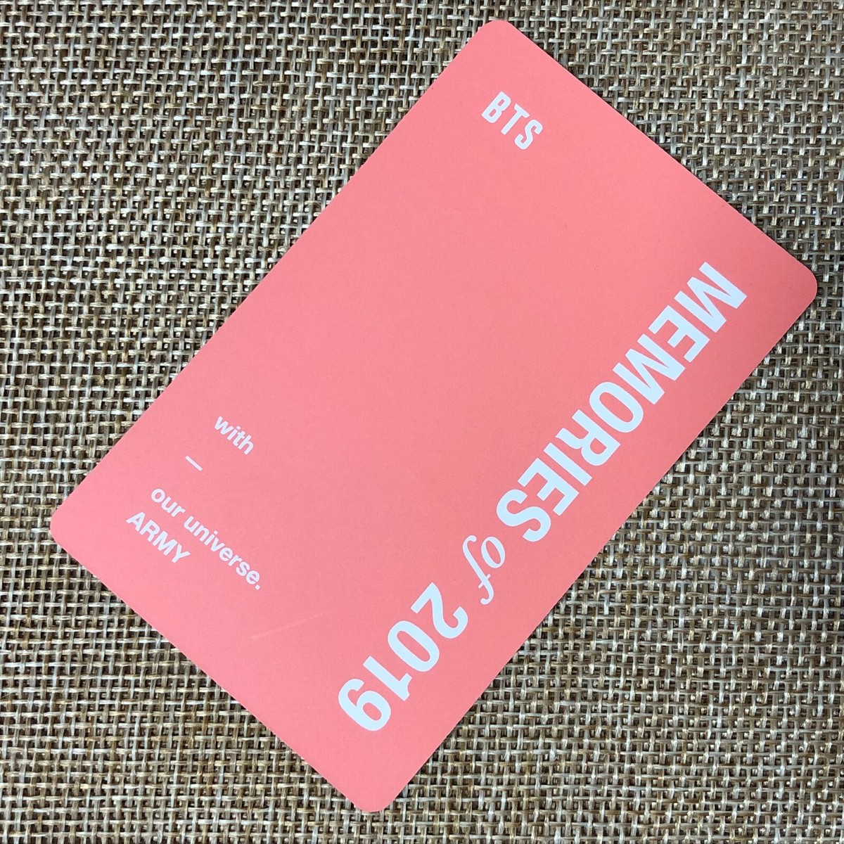 BTS JIN [ Memories of 2019 ] Official DVD Photocard / New / Gift