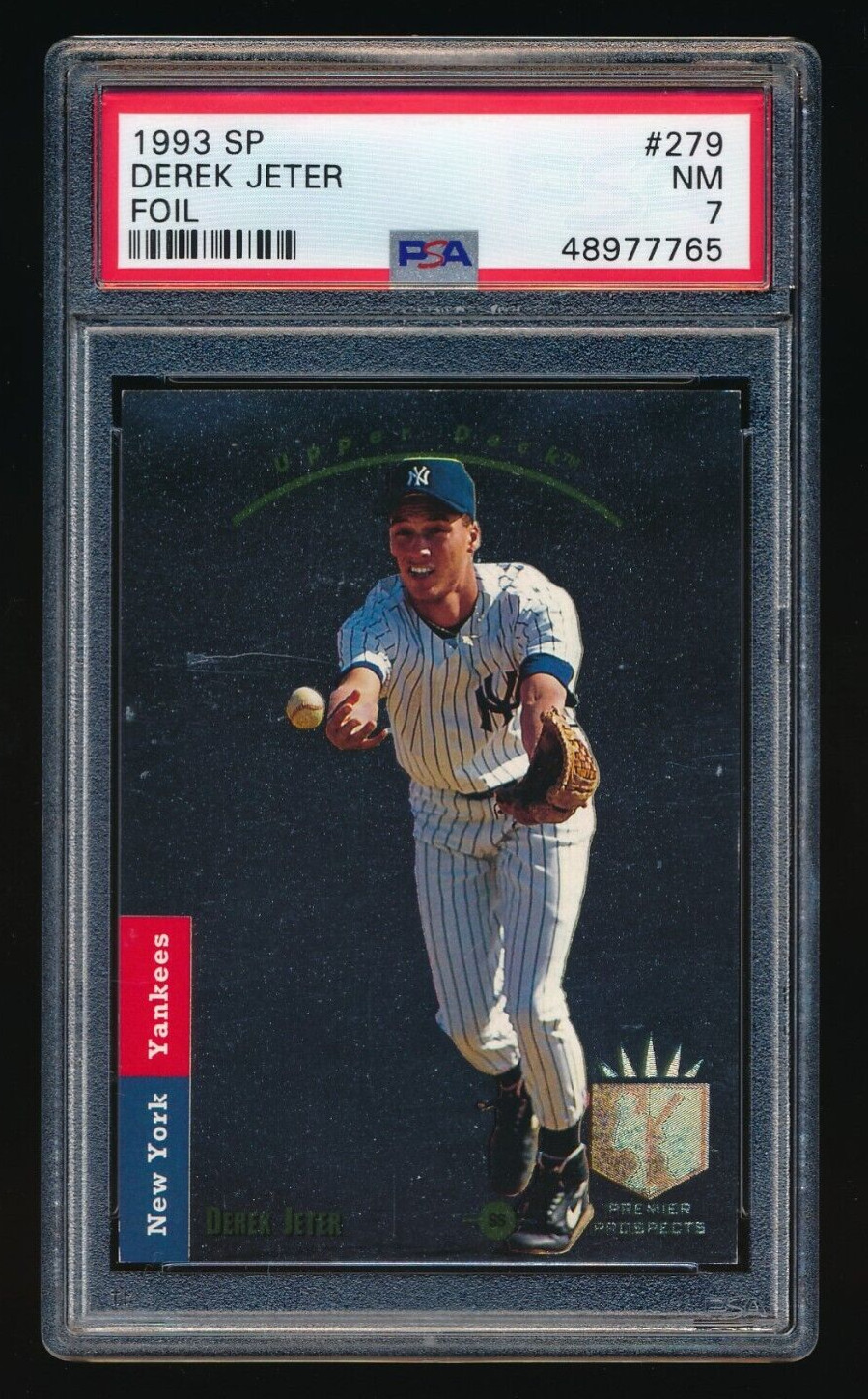 1993 Upper Deck SP Silver Foil #279 Derek Jeter Rookie Card PSA 7 NM