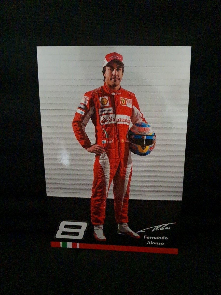 Fernando Alonso Ferrari F1 Promo Card UK