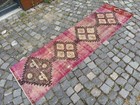Wool rug, Bohemian rugs, Runner rug, Handmade rug, Turkish rug | 2,1 x 7,7 ft