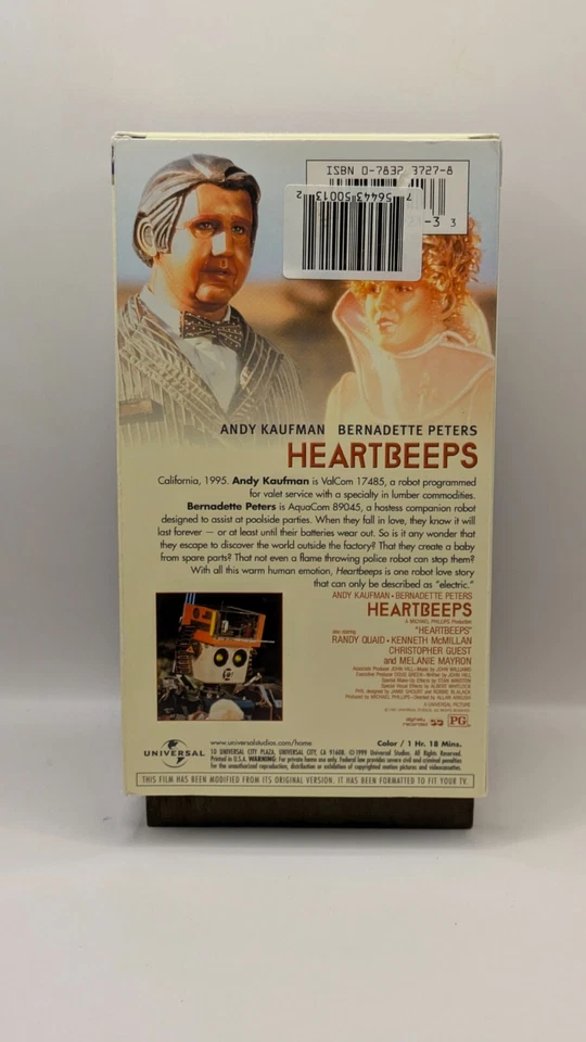 Heartbeeps (VHS, 1999) RARE Andy Kaufman Bernadette Peters ROBOTS - Image 2 of 2