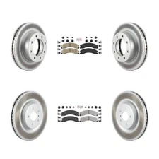 For Nissan NV2500 Front Ceramic Rear Semi-Metallic Pad Coat Disc Brake Rotor Kit