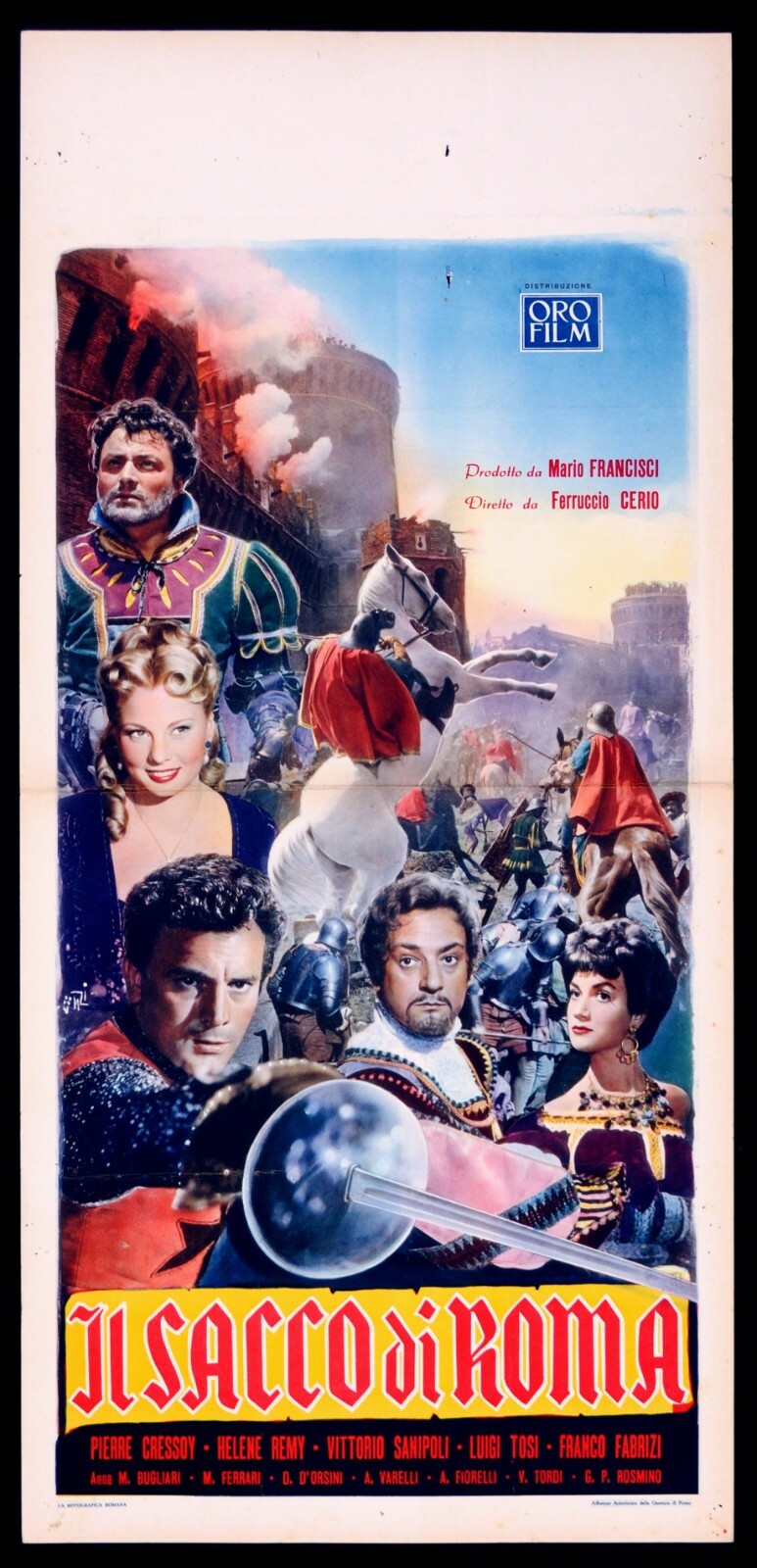 Locandina originale film Il sacco di Roma (1953) - Regia di Ferruccio Cerio