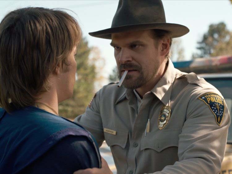 Stranger Things CHIEF HOPPER HAWKINS Hi Quality SHIRT