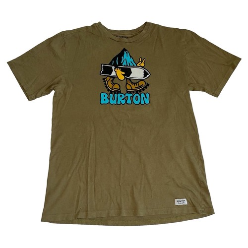 Burton Snowboards T-shirt Mens Size S Orange Organic Cotton
