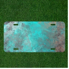 Custom Personalized License Plate Auto Tag With Colorful Creative Splash Design