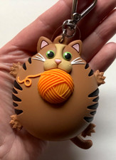 Bath Body Works Orange Cat with Yarn PocketBac Holder Key Chain Cat Lovers