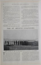 1901 Print Der St Helens Engineers Officers Of 2nd Lancashire Royal Engineers
