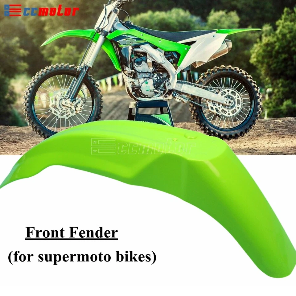 Guardabarros delantero para moto de cross Kawasaki KLX110 KLX125 KLX140L KLX250R Enduro Foto 2 de 4