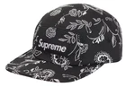 Casquette de camp jacquard floral suprême vert noir rouge blanc violet taille réglable