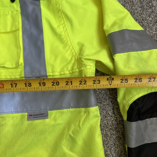 Radians Safety Reflective Rain Weather Jacket Stains Size M Type R Class 3 - Picture 5 of 10