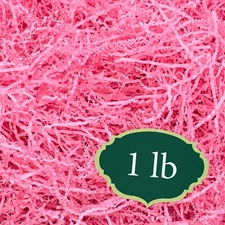 Arcadia Garden Products 1 lbs - Pink Crinkle Shredded Color Paper OPEN BOX