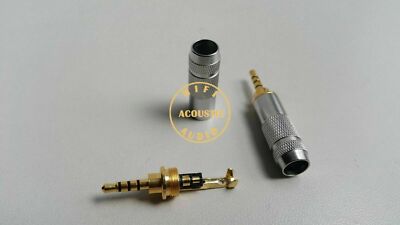 1x Gold 2.5mm 4 pole TRRS Plug Balance Connector Audio Connector diy For AK 