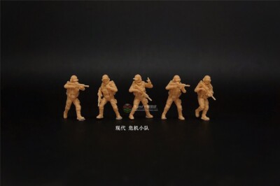 3D printed 1/72 Modern US ''Crisis Intervention Response Team'' 5 man group model