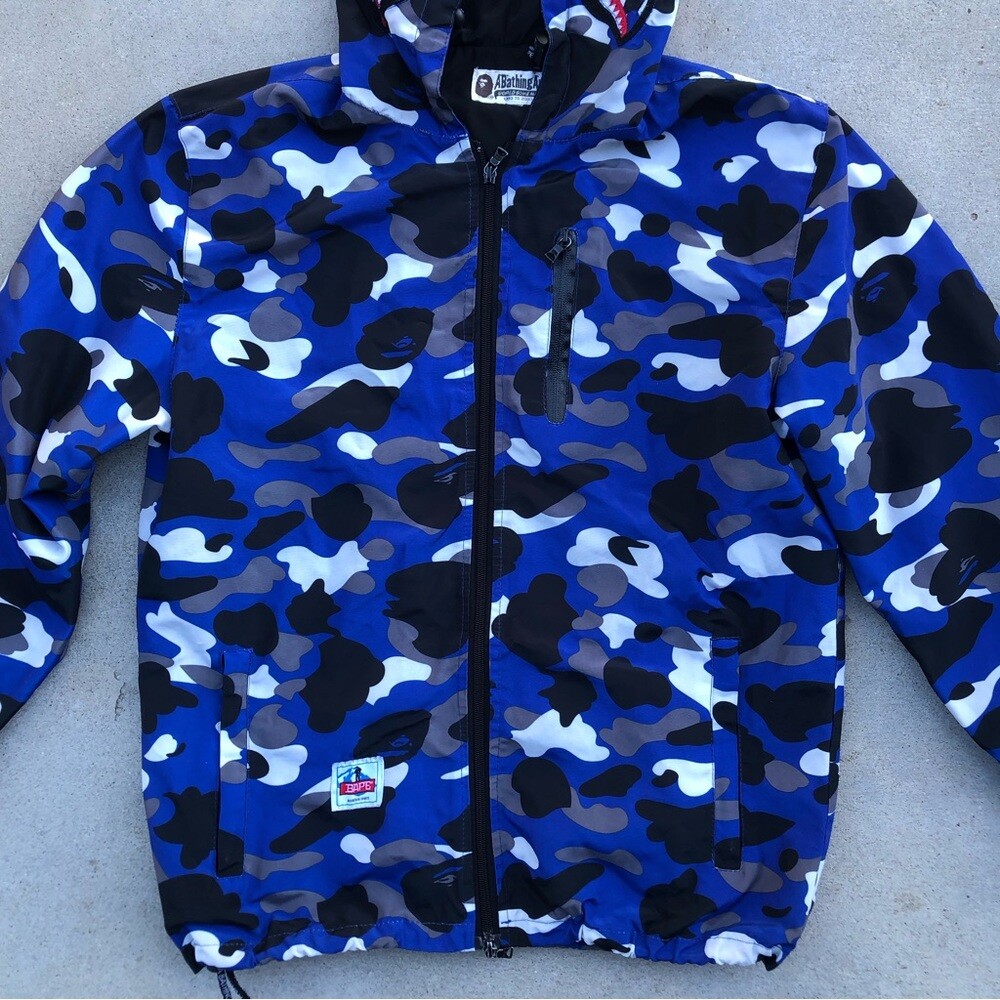 BAPE Bathing Ape Blue Camouflage Shark Hood Full-Zip BAPE Bathing Ape Blue Camouflage Shark Hood Full-Zip