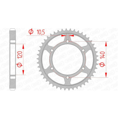 Standard Stahlritzel hinten 16603 - 530 AFAM 16603-45 Kawa. Suzu. VULCAN GSX