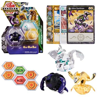 Bakugan Legends Starter 3-Pack, Gorthion Ultra Leonidas and Viloch Ages 6 and Up