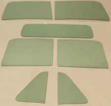1951 52 53 Chevy GMC Pickup Truck Glass Windshield Vent Door Back Green Windows
