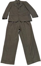 Vtg YSL Yves Saint Laurent Mens 2 Piece Suit 100 Worsted Wool AS IS FLAWS