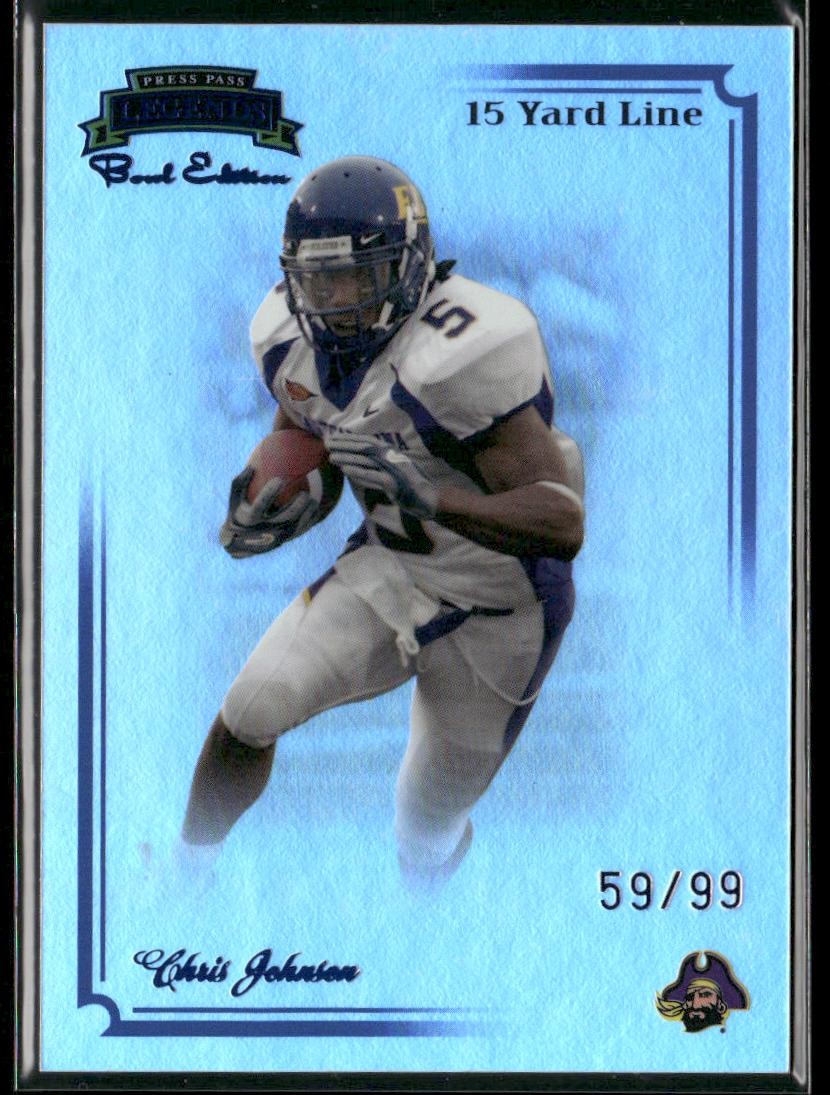 Chris Johnson Press Pass Legends Bowl Edition #93 15 Yard Line Blue
