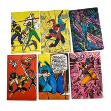 Marvel Comic Book Cover Superhero Set of 6 Rectangle Pins SpiderMan XMen