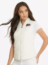 NWT Small Star Wars Princess Leia White Quilted Puffer Vest Her Universe ESB