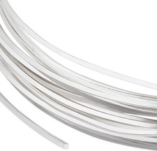 BENECREAT 20 Gauge 16 Feet Brass Square Wire, Silver 20 Gauge,